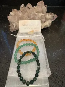 Abundance Manifesting Crystal Bracelet Set 8mm Trendy Teen Natural Spiritual Healing Copper lapis Elastic Gemstone Tiger Stone Tiger's Eye Hand-Selected Bundles Lazuli Stretch Gemstone Bracelet Triple Protection