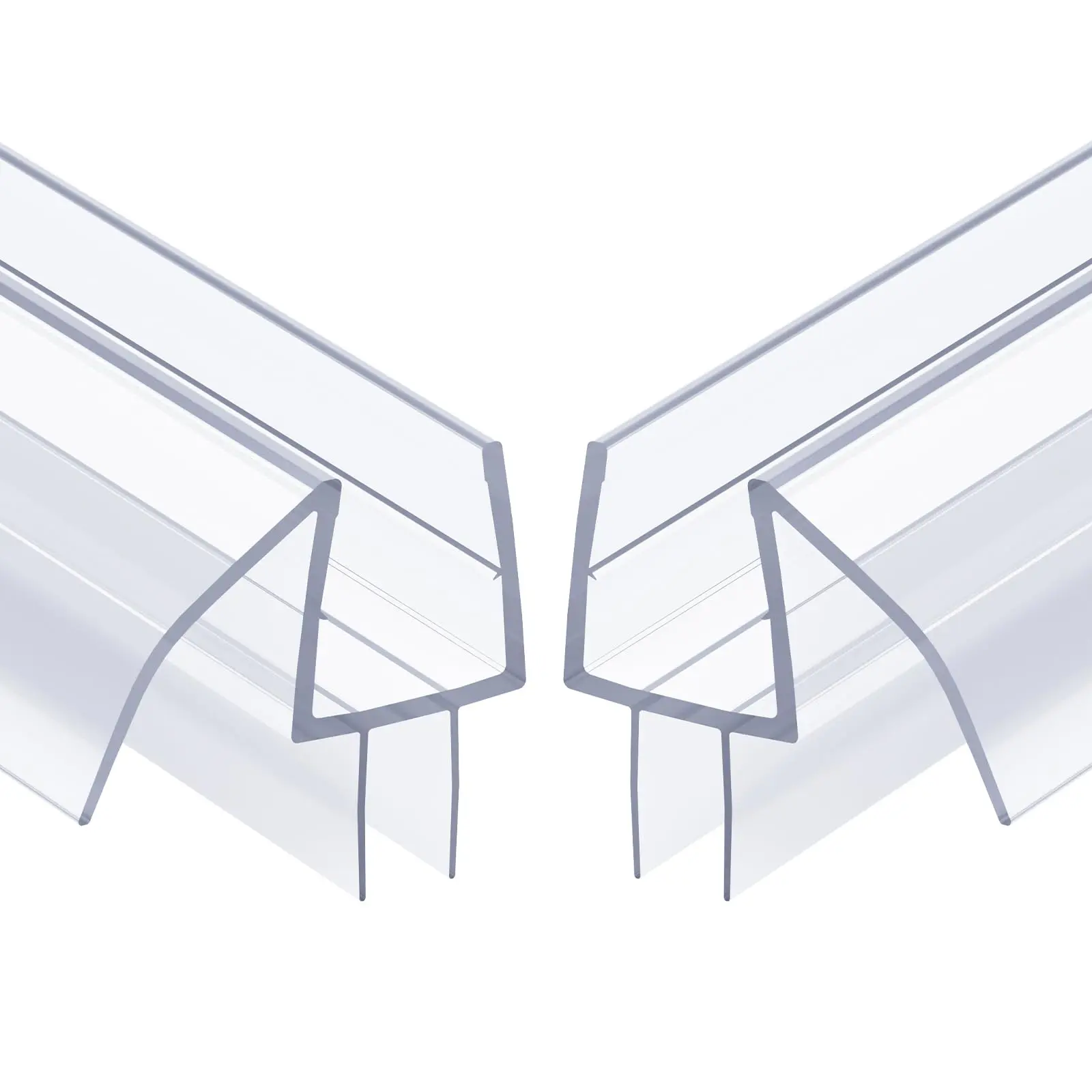 AmazerBath Shower Door Bottom Seal 39 inch (Set of 2) - Suitable for 3/8 Inch Glass, Frameless Glass Shower Door Seal Strip, Shower Door Sweep