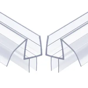 AmazerBath Shower Door Bottom Seal 39 inch (Set of 2) - Suitable for 3/8 Inch Glass, Frameless Glass Shower Door Seal Strip, Shower Door Sweep