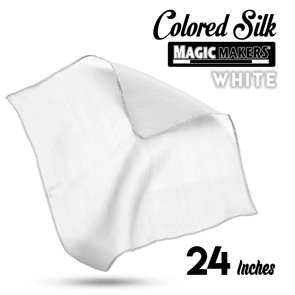 White 24 inch Colored Silks- Professional Grade