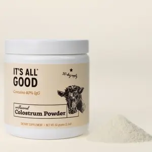 It's All Good Premium Unflavored Bovine Colostrum Powder 60g - Boosts Immunity Optimizes Gut Health & Accelerates Recovery - Non-GMO Gluten-Free US Made