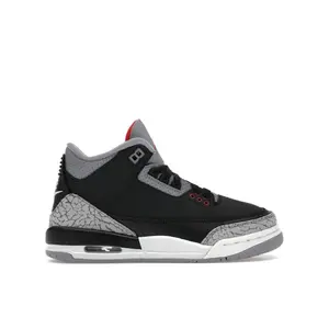 Jordan Kid's 3 Retro Black Cement (2024) Basketball Shoes, from StockX