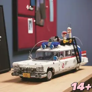 MOC Ghostbuster Ecto-1 Building Blocks Car Model Moc 10274 Display Bricks for Kids Adults Toys Halloween Christmas Gifts
