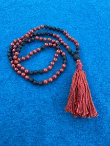 Molten - Red Jasper and Lava Stone 6mm Mala Prayer Beads