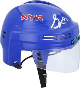 Gabe Perreault New York Rangers Autographed Blue Mini Helmet - Fanatics Authentic Certified