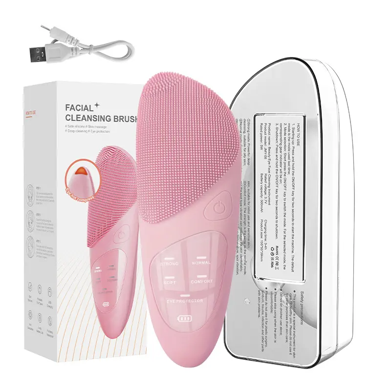 Facial Cleansing Brush  Facial Massager USB-Rechargeable Facial Massager Unisex Silicone Cleansing Brush  Electric Facial Cleanser  Deep Cleansing  Gentle Exfoliation  Mother's Day Gift