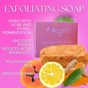 Jolie's Exfoliating Soap with Vitamin E & C for Skin Repair - Body Care Cleansing Smoother Acne Cleanser