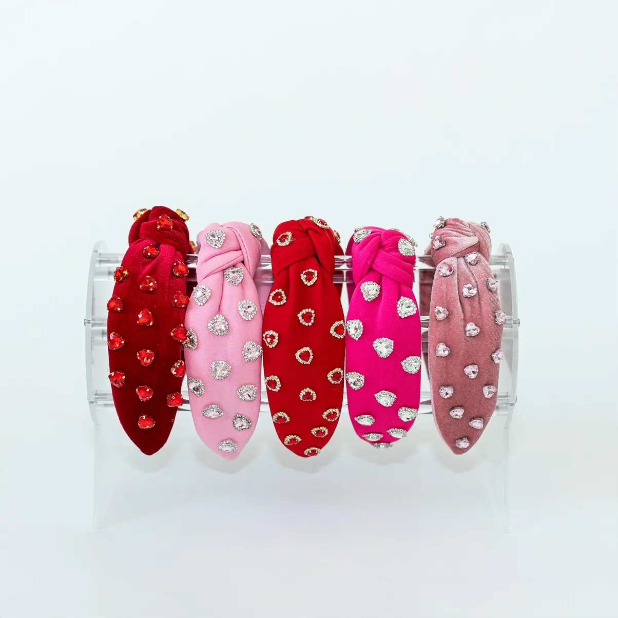 Crystal Heart Headbands