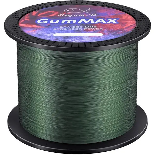 GumMAX 545/1093/1640yds 5-100LB 8X Braided Fishing Line Abrasion Resistant Superline Zero Stretch & Smaller Diameter Confuse & Never Fade in Saltwater and Freshwater