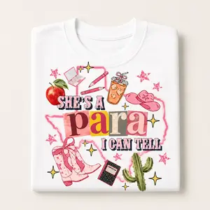 She’s a Para I Can Tell Shirt, Western Paraeducator Tee, Paraprofessional Gift, Teacher Aide Shirt, School Staff Comfort Colors Tee