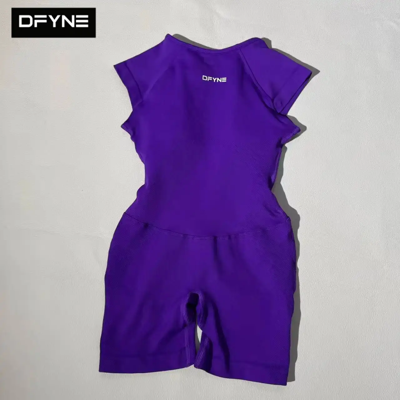 DFYNE (ULTRA VIOLET) Women's Workout Jumpsuit, Sculpting One-Piece Yoga Romper with Stretch Fit & Waist-Shaping Design, Stylish Fitness Activewear for Gym, Pilates, Running, Training, Yoga and Everyday Wear
