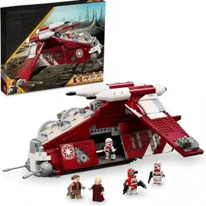 Sci-Fi Gunship Building Set, Space Aircraft Model with Mini Character Figures, Birthday Gift for Collectors