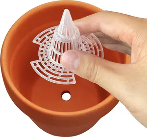 40 Pack Cone Flower Pot Hole Mesh Pad, Upgraded Planter Bottom Grid Mat Mesh Hole Screens for Keeping Soil from Flowing 2 Sizes