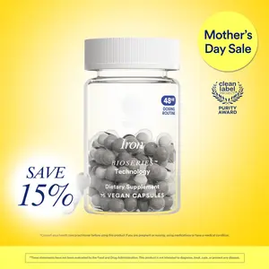 Ritual Iron Supplement to Support Low Iron Levels (60 mg): 48-hour Dosing Routine with BioSeries™ Technology plus Vitamin A and C. Designed for Optimal Iron Absorption and Minimal GI Discomfort*. 15 Servings.