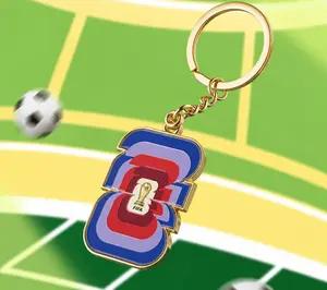 MINISO FIFA World Cup 2026 Gold Metal Trophy Keychain, Collectible Bag Charm for Keys, Backpacks & Soccer Fans
