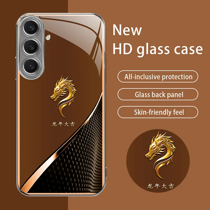 Suitable for [Galaxy S24 Plus] High-end split multi-color faucet electroplated metal glass mobile phone case, affordable, fully shockproof, drop-proof, wear-resistant-888