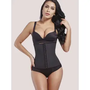 FeelinGirl Latex Waist Trainer Plus Size Shapewear 3 Hooks Cincher Comfort Cotton Soft Womenswear Sexy