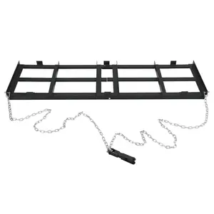 [FLASH SALE] Garvee 4 FT/6 FT/8FT  Drag Harrow Driveway Grader, Heavy Duty Power Rake, Driveway Drag for Gravel W/ 6 FT Chain, Tow Behind Lawn Rake for ATV, UTV, Tractor, Mower, Land Leveler for Gravel, Sand, Soil, Hay