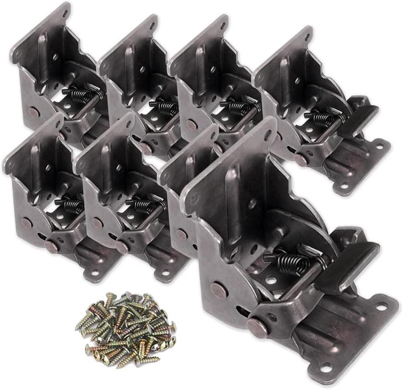 8 Pack 0-90 Degrees Foldable Support Bracket, Black Heavy Duty Self ...
