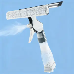 Joytutus 4-in-1 Glass Cleaning Kit: Streak-Free Spray Bottle Scraper Brush & Microfiber Cloth for Windows Mirrors Cars & Tiles Easy Windshield Cleaner