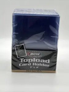 BCW 3X4 Thick Card Toploaders Pack of 25 for Up to 59pt Point Cards sport Clear Regular