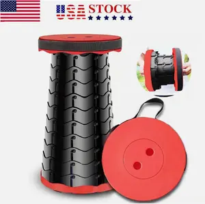 Folding Stool Portable Telescopic Chair Seat Camping Retractable Outdoor Fishing