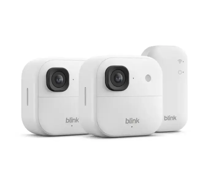 Blink - Outdoor 2K+ Wireless Smart Security Camera, 2K video, Two-way audio w/ noise cancellation, Smart detection - 2CAM - White