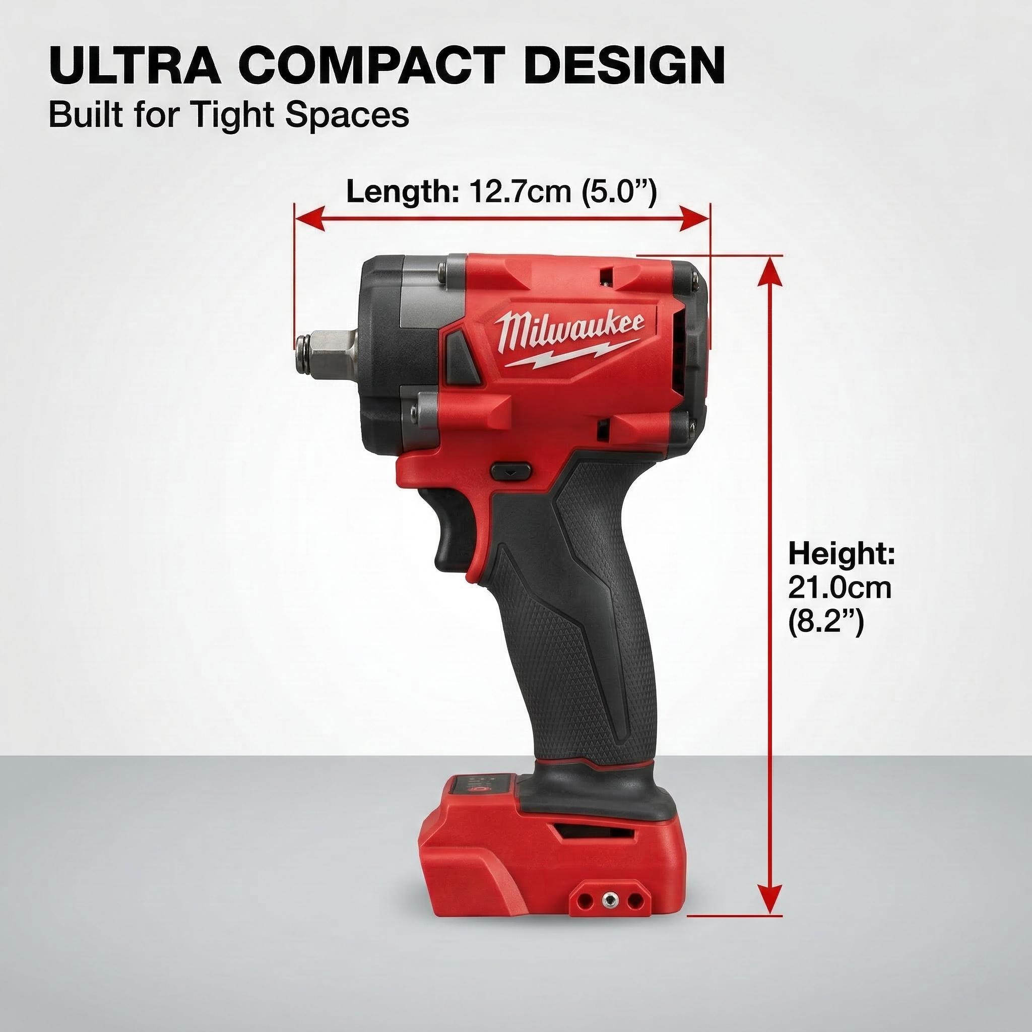 Milwaukee M18 FIW212 1/2 Inch Impact Wrench With Battery Charger Automotive Tools For Mechanics Adjustable Speed High Torque