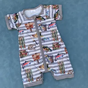Toddle baby boy outdoor fishing romper