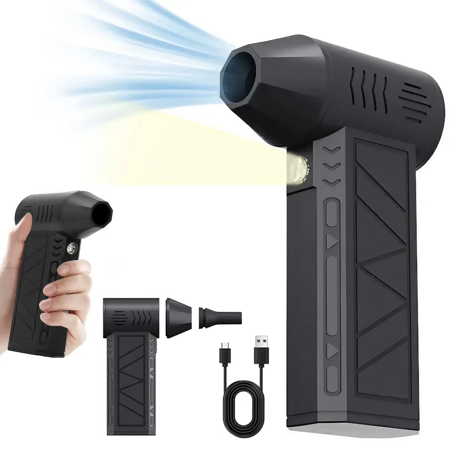 Portable Mini High Speed Blower, 110,000RPM Brushless Motor Blower, Handheld Dust Blower for Keyboard, Camera, Outdoor Barbecue & Home Tech Equipment
