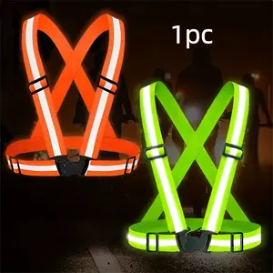 High Visibility Reflective Vest with Adjustable Straps, Ideal for Night Running Walking Cycling, Safety Gear for Outdoor Activities