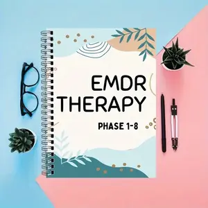 EMDR Therapy Workbook for Phases 1-8, 50 Page Trauma Processing and Resilience Workbook with Scripts and Worksheets, A5 Size with Durable Spiral Binding, EMDR Therapy Journal