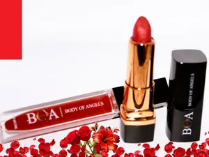 100% Natural Hibiscus & Rose Herbal Lipstick, Rahab Red by Body of Angels