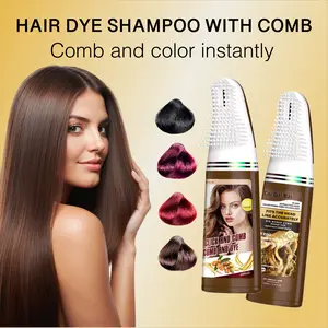 Cover gray hair in only 8 minutes! Home Use Hair Dye Comb | Long-Lasting Color No Color Fading, Plant Essence, Mild & No Damage to Hair, instant Dye