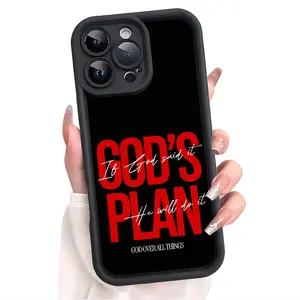 God Has A Plan Christian Phone Case for iPhone 16 17 15 14 Pro Max 13 12 11 Air Plus Samsung S2654321 Shockproof Drop Protection Rugged Durable Silicone Cover HH7034