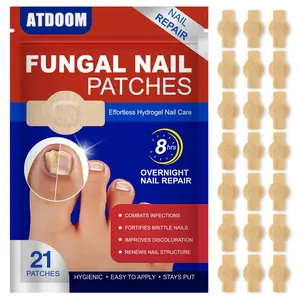 Fungal Nail Patches 21 Pcs, Nighttime Nail Patches, Overnight Toe Nail Treatments for Damaged Nails Foot Nails Repair Care