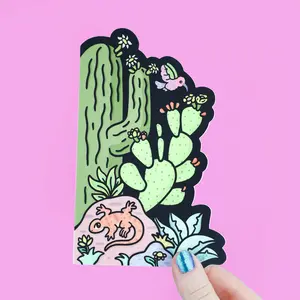 Turtle's Soup Cactus Garden Peek-a-Boo Vinyl Sticker Car Decal Weather Proof Vehicle Design