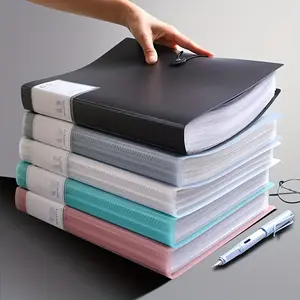 40 Pocket A4 File Folder Document Bag, Suitable for Exam Papers, Test Paper Folder, PP Material, High Transparency Waterproof, Ideal for Home School Office