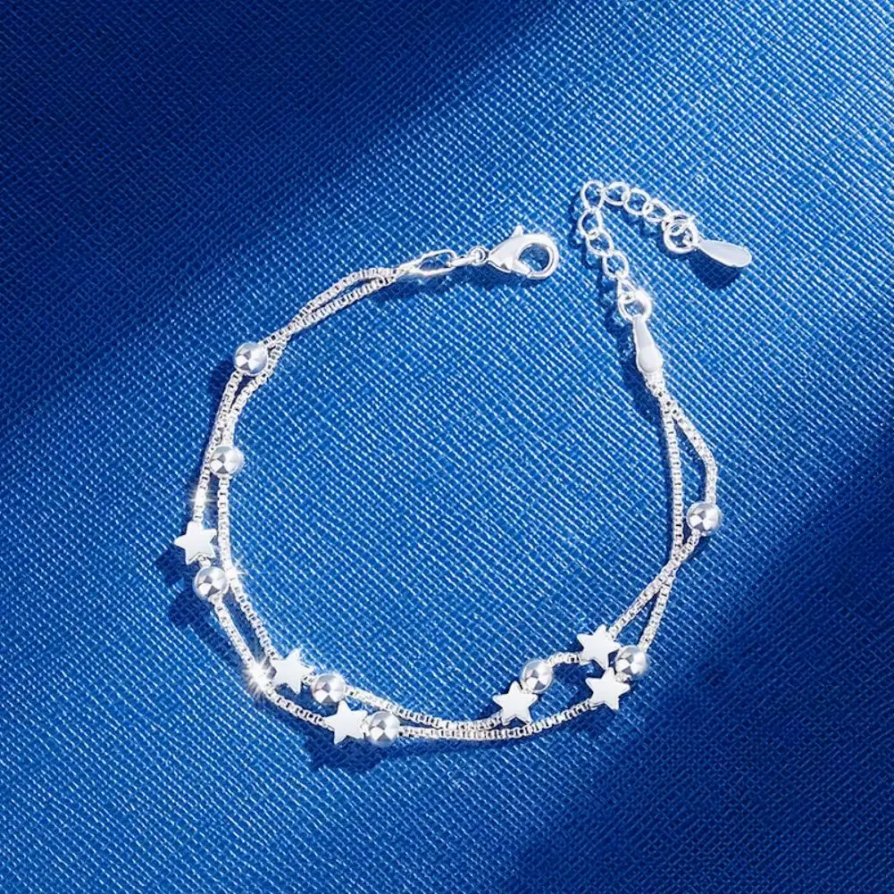 925 sterling silver Chain stars Bracelets for women Charms fashion designer party Wedding Jewelry Holiday gifts