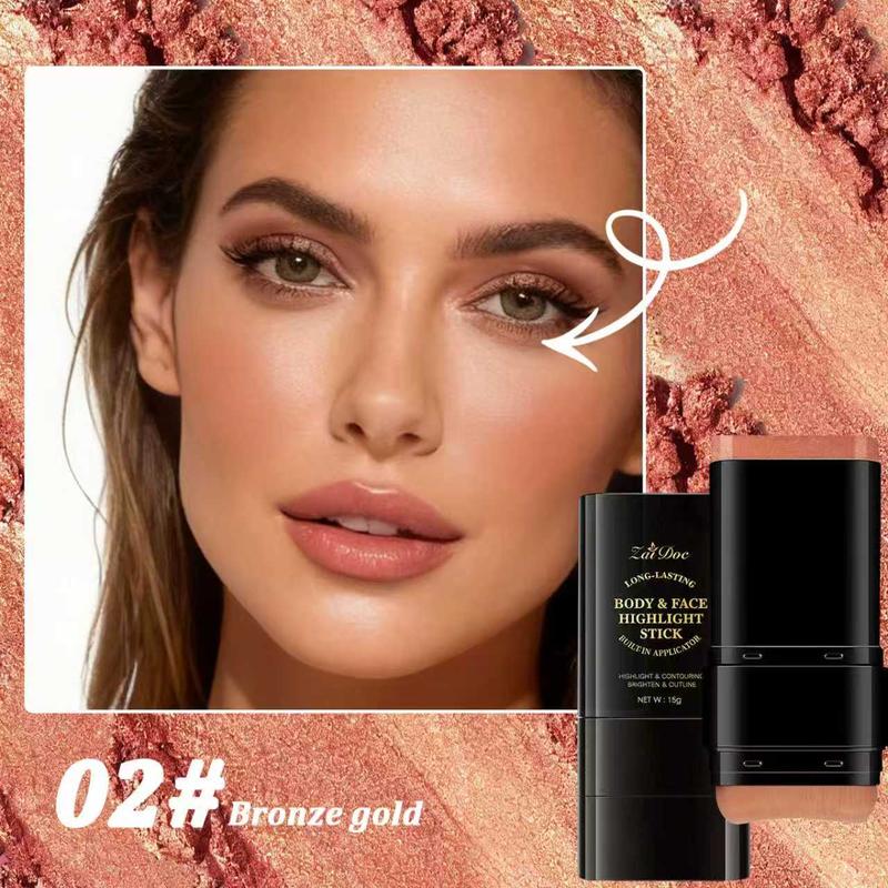 Dual-Ended Highlighter Liquid & Contouring Liquid For Face Shaping, Makeup, Cosmetic, Long-Lasting,Highlighter & Contour Duo, Perfect For Cool Tones, Buildable, Ultra-Blendable Contour, For All Skin Tones