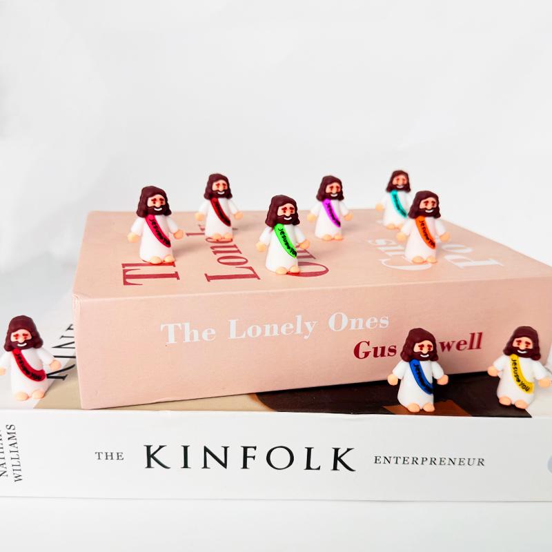 30 Pcs Mini Jesus, Little Jesus Figures to Hide Tiny Figurines in Bulk and Pocket Seek Religious Gifts for Easter Egg Stuffers Fillers Sunday School Baptism Christ Savior Craft