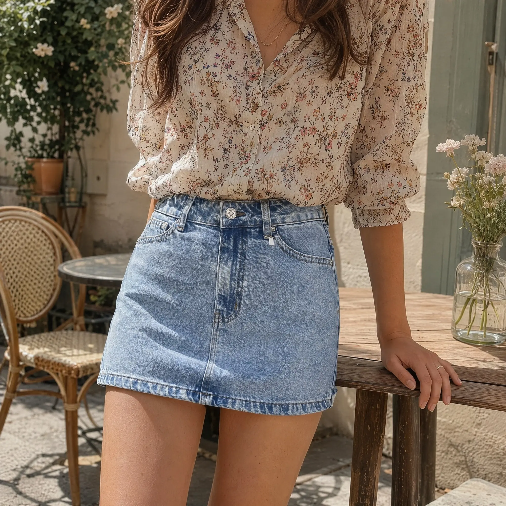 Women’s High Waisted Denim Mini Skirt, Light Wash A-Line Jean Skirt with Pockets, Casual Summer Streetwear Skirt for Going Out, Vacation and Everyday Outfits