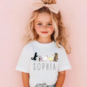 Personalized Little Bear Toddler Shirt, Cute Animal Friends Kids Shirt, Daughter Gift Shirt, Animal Lover Shirt, Animated TV Show Shirt, Kids Shirt