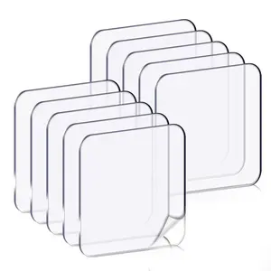 10 count 2.4" Clear Double Sided Adhesive Pads, Squares  Removable Double Sided Mounting Tape for DIY Craft  Office Wall  Carpet Fixing