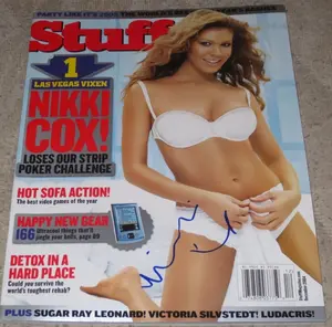 Nikki Cox Authentic Autographed Stuff Magazine