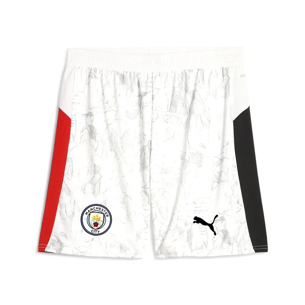 PUMA Mens X Kidsuper Manchester City Replica Shorts Casual Bottoms Casual - White PUMA Mens X Kidsuper Manchester City Replica Shorts Casual Bottoms Casual - White
