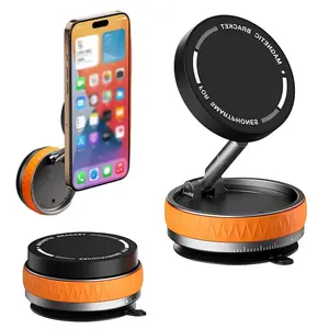 Vacuum Magnetic Phone Holder, Car Phone Stand, Cell Phone Mount, Phone Suction Mount Suitable for Multiple Devices, Suitable for Installation in Cars and Gyms, 360 ° Adjustable, Suitable for All Smartphones and Tablets