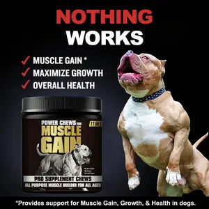 Muscle-building nutritional supplements for dogs, suitable for puppies and adult dogs - applicable to both small and large breeds.