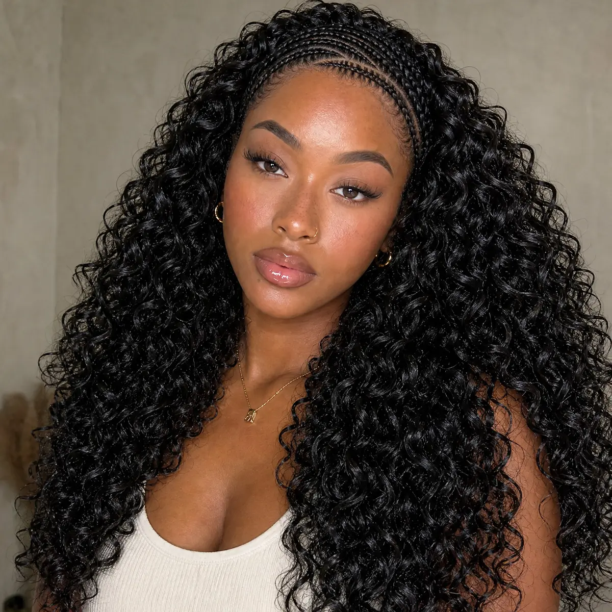 CurlyMe Natural Black 1/3/4Pcs Indian Curly & Burmese Curly Double Weft Virgin Human Hair Bundles Soft And Healthy