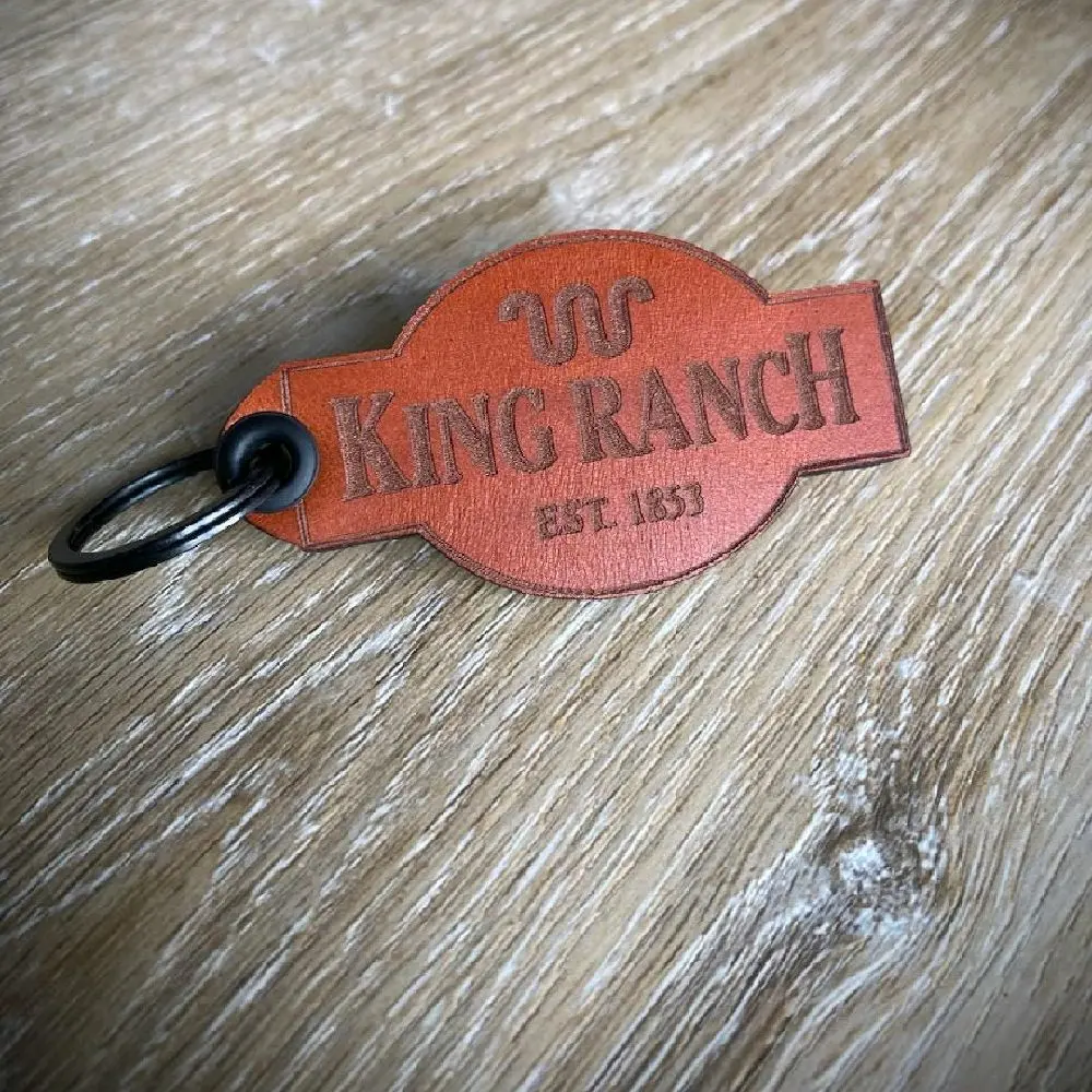 King Ranch Leather Keychain Authentic Craftsmanship Everyday Use Thoughtful Gift Brown Classic Design